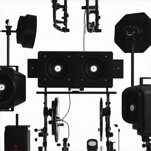 Creative Studio Setup with Modular Rig and Advanced Lighting Studio setup featuring layered lighting, modular rig, and creative accessories.