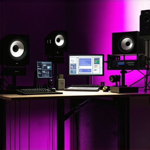 Modern Creator Studio with Advanced Equipment A professional creator studio featuring modular rigs and smart lighting equipment
