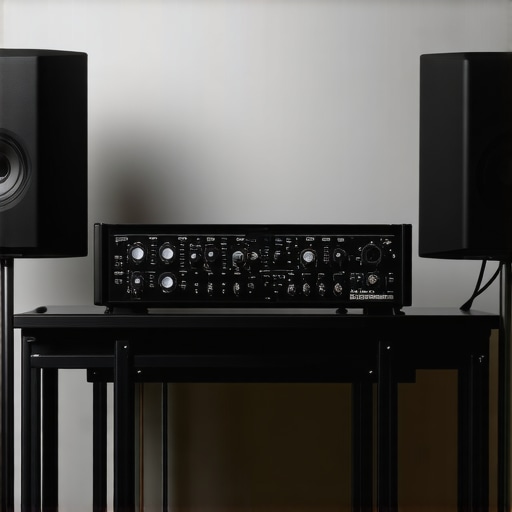 Optimized Content Creator Studio Environment A well-organized studio with balanced lighting and acoustic treatment for professional content creation