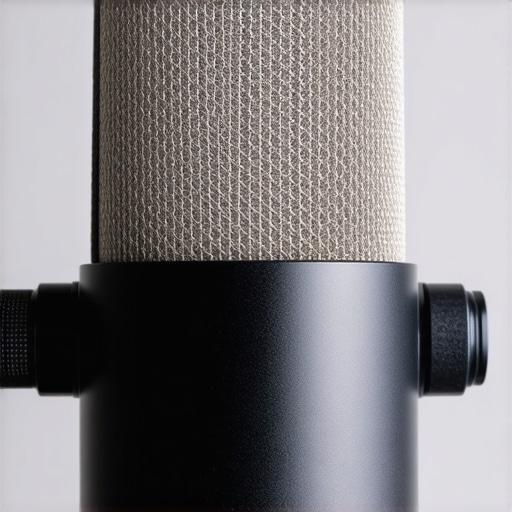 Close-up of Blue Yeti X microphone with tactile controls and matte finish