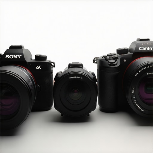 Side-by-side comparison of top 2024 cameras in a studio environment.