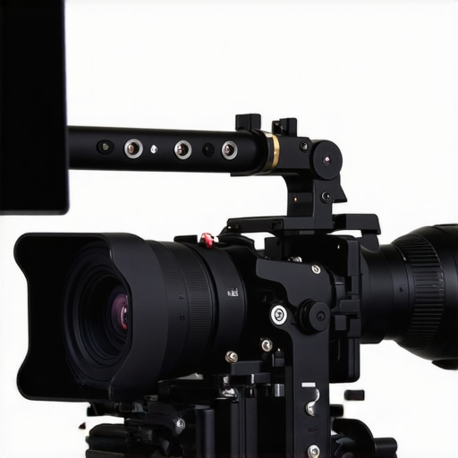 Close-up of a durable, ergonomic camera rig with aluminum construction and professional finish