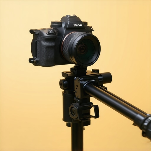 Detailed view of a sleek aluminum camera slider highlighting its smooth rails and sturdy construction