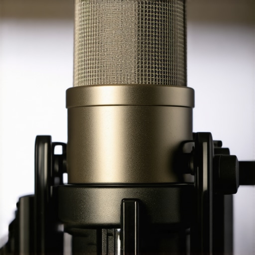 Durable studio microphone with metal construction and textured surface for professional recording