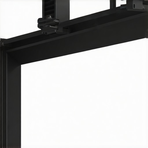 Close-up of LED panel's plastic housing and mounting point