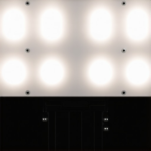Close-up of a sturdy LED light with adjustable brightness and color temperature controls.