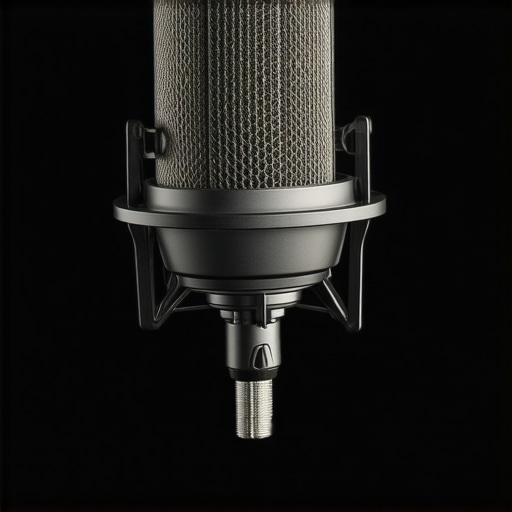 Detailed view of a high-end microphone showcasing materials and construction quality.