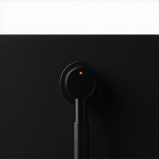 AI Studio Light Panel Details Close-up of an AI studio light panel with control wheel and sturdy casing.