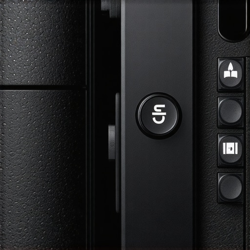 A close-up image of a lightweight, rugged global shutter camera highlighting its tactile controls and durable material.