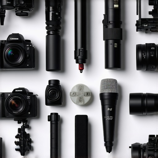 Comparison chart of studio gear including rigs, cameras, lights, and microphones