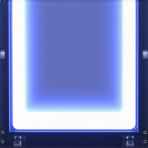 Detailed view of cooling channels and robust frame of LED panel