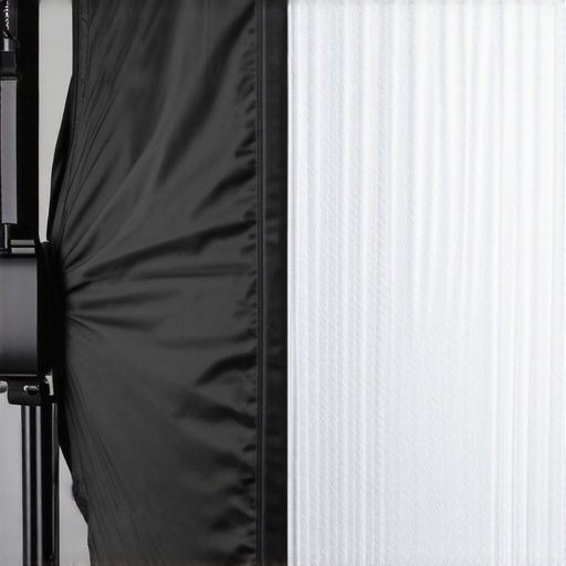 Detailed view of the softbox's thermal graphene panel and mounting structure.