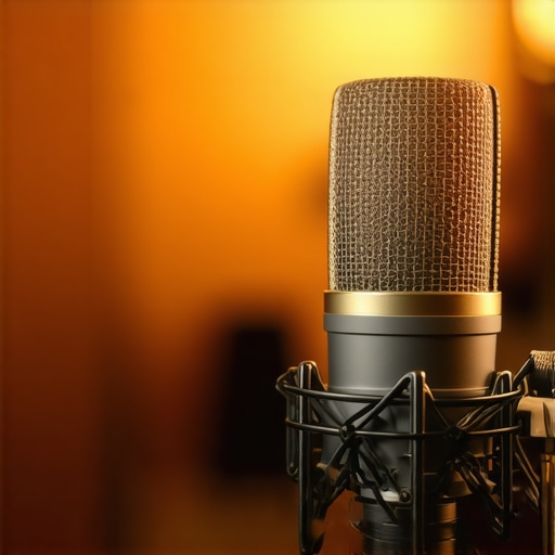Microphone in Studio Environment Professional studio microphone capturing audio