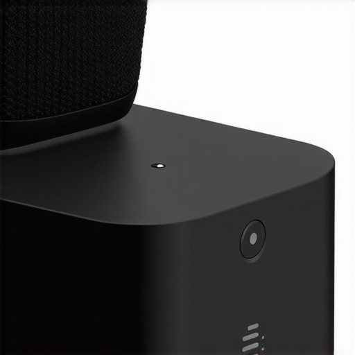 A detailed view of the 2026 Neural Microphone showcasing its sleek aluminum body and touch interface.