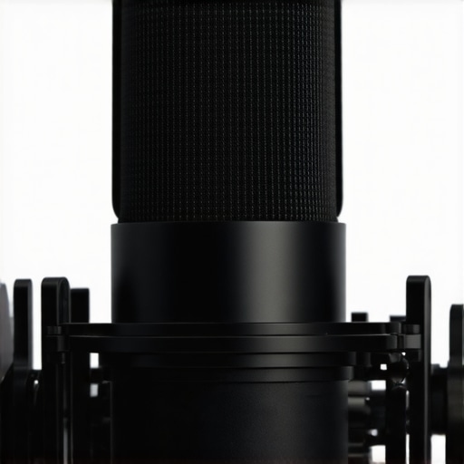 A detailed shot of the Neural microphone highlighting its sturdy aluminum body and tactile control.