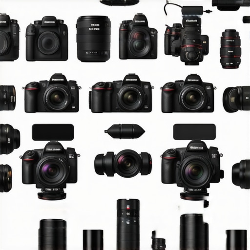A visual comparison of premium studio camera gear, microphones, and lighting equipment
