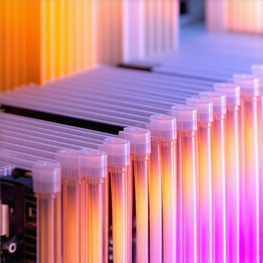 Detailed view of thin fiber-optic cables used in the noise reduction device