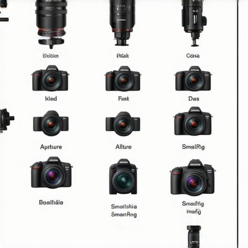 A comparison chart showing specifications and prices of Bio-Resin, Aputure, and SmallRig camera accessories and studio gear.