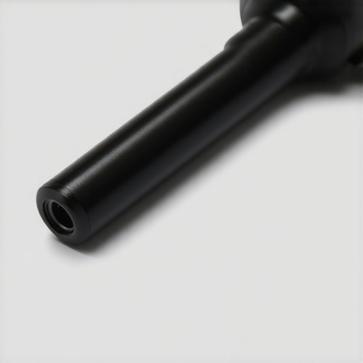 A detailed image showcasing the sleek, matte black aluminum body of the Plasma Key Light, highlighting its durable construction.