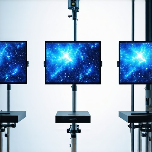 Studio with sleek, wall-mounted OLED panels showing vibrant colors and slim profiles.