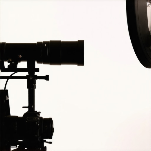 Studio setup showcasing rig, lighting, and microphone gear