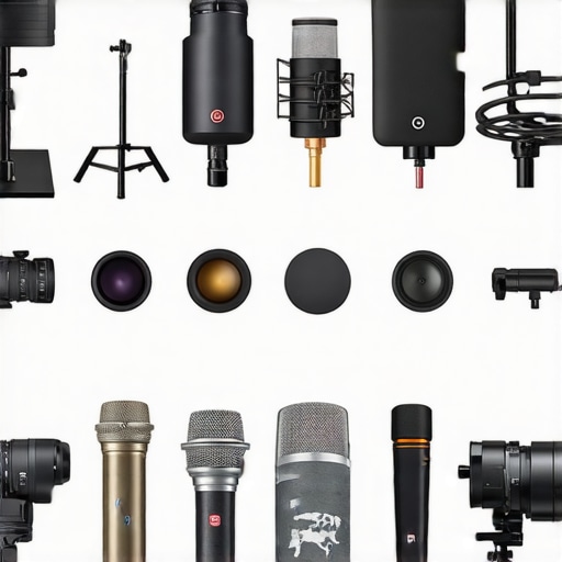 Comparison chart of studio gear and accessories from various brands in 2025