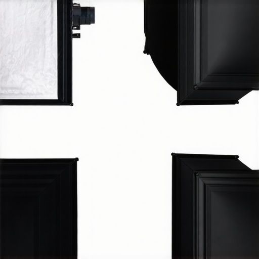 Aputure Nova and Neewer LED studio lights side by side in a professional setup.