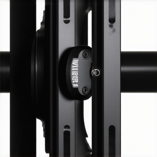 Close-up of the titanium alloy rail showing precise machining and matte surface