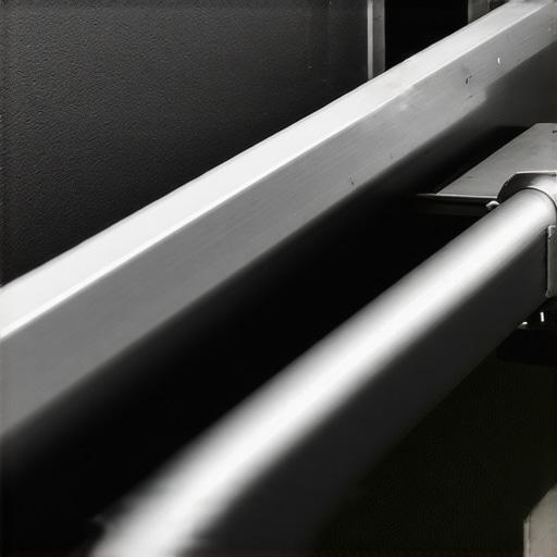 Close-up shot of aluminum low-angle rail showing threading and matte finish