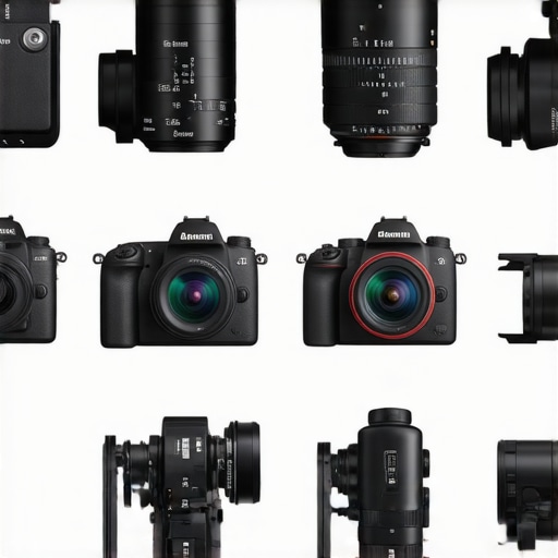 Visual comparison of professional and budget camera and lighting gear