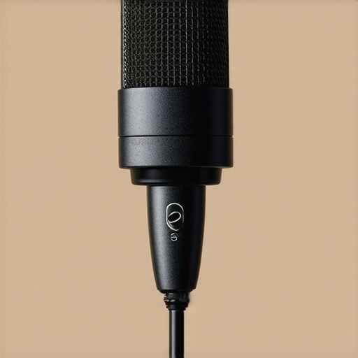 A small discreet microphone held in hand outdoors showing its rugged design