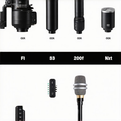 A visual comparison chart of various camera, lighting, and microphone brands.