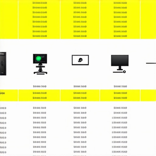 Diagram comparing features and prices of various creator rigs, microphones, and lights.