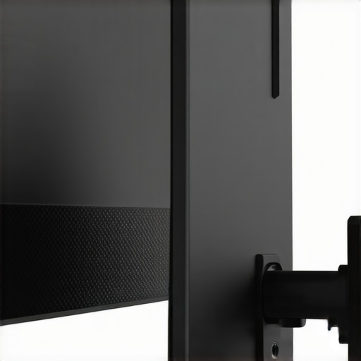 Detailed view of graphene composite on desk support arm.