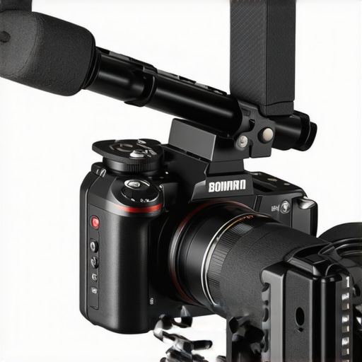 Detailed shot of a durable steel camera clamp with textured adjustments and rubber grips.