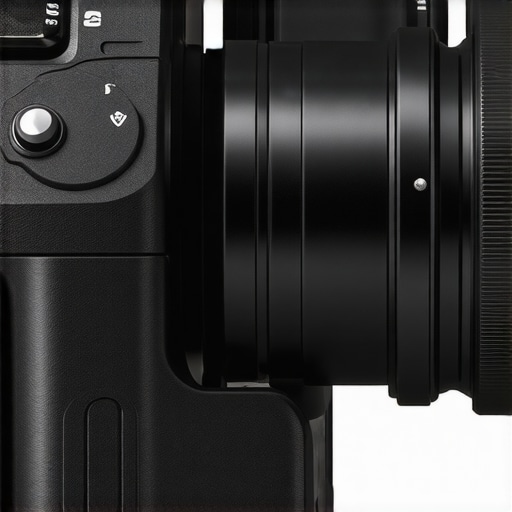 Magnetic Cage on Camera Close-up Close-up of mirrorless camera with magnetic cable stress relief cage