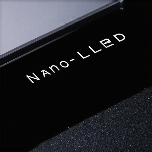 Nano-LED Panel Build Quality Close-up of a professional Nano-LED lighting panel showcasing its durable construction and control interface.