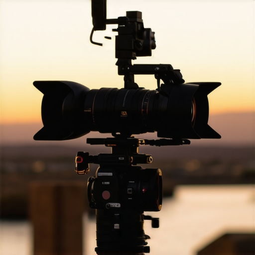 A professional creator rig set up outdoors during early morning