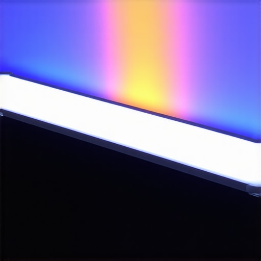 Plasma Light Tube Close-Up Close-up view of a sleek plasma lighting tube emitting a soft daylight glow.