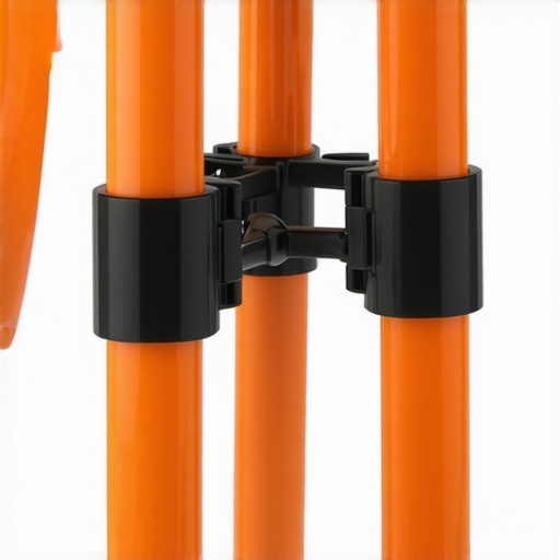 Close-up of plastic tripod legs showing stress and material quality