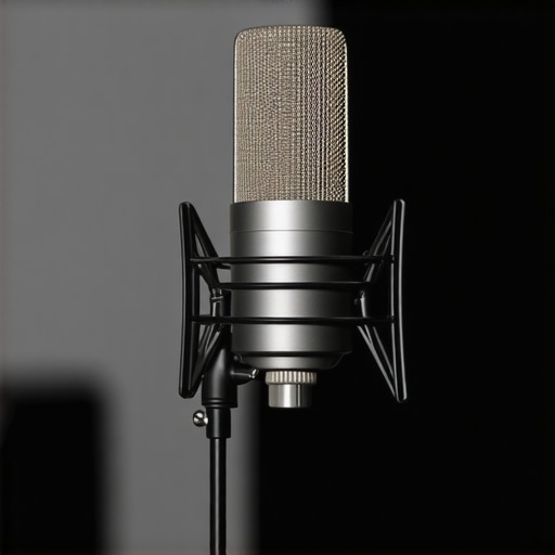 Microphone comparison featuring a Neumann U87 and Audio-Technica AT4040 on a studio desk