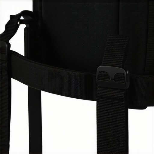 Detailed view of a padded shoulder mount highlighting adjustable straps and cushion material