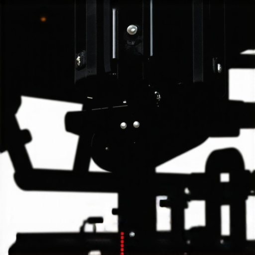 Close-up image of a professional camera shoulder rig showing adjustment points and padding