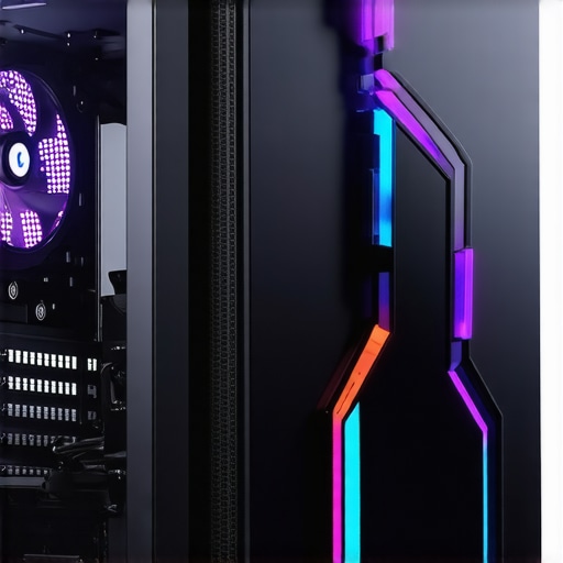 A sleek, soundproofed studio PC case showcasing silent cooling solutions