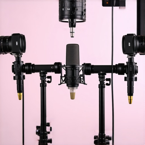 Stress test of studio gear with microphones, lighting, and camera rigs.