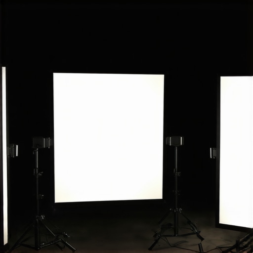 Photo of studio lighting kits with adjustable LED panels