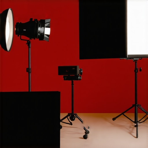 Professional studio lighting and creator rig in use