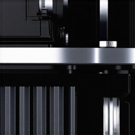 Close-up of a heatsink attached to a mirrorless camera highlighting fin design and mounting