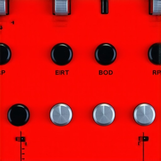 Detailed photo of a budget microphone preamp showing knobs, input/output jacks, and metal casing.
