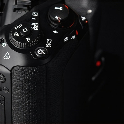 Close-up of a budget camera's ergonomic grip and control buttons